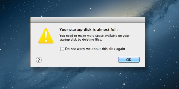 Your startup disk is almost full now what