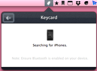 Keycard will search for your iPhone, even if it's searching for some other device.