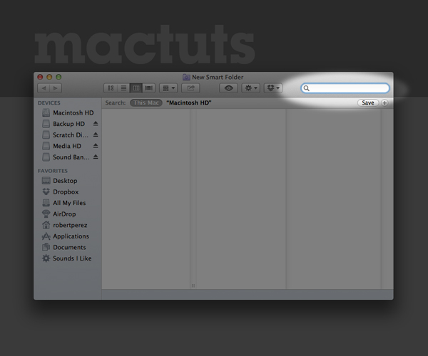 Spotlight Is Built Right Into Finder, So you Can Also Create A Smart Folder From Any Open Finder Window