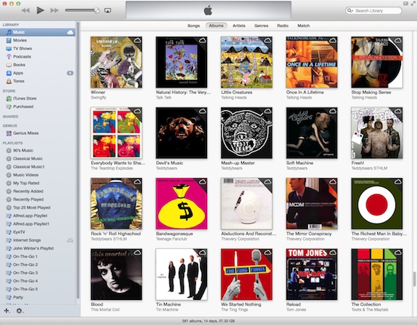 iTunes Sidebar