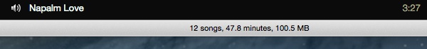 iTunes status bar