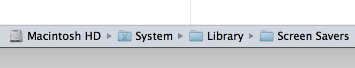 The path to your Mac's built-in screen savers