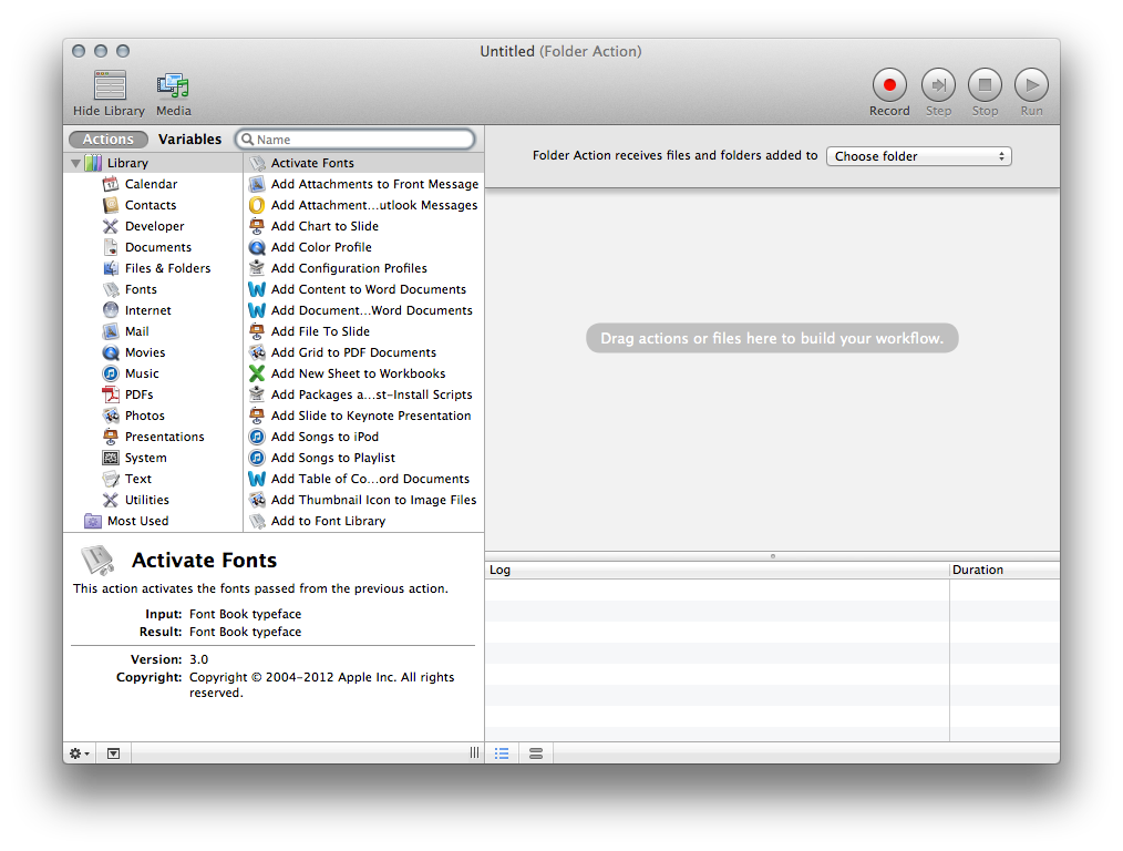 The user interface for Automator can be a bit confusing at first, but there isn't much too it.