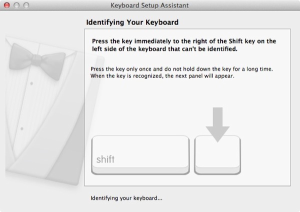 Step 2 To confirm the layout OS X will ask you to press certain keys