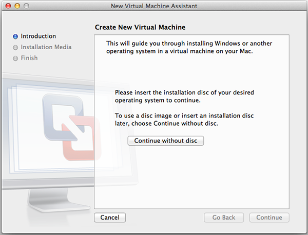 New Virtual Machine Assistant