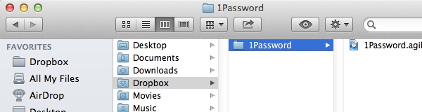 1Password Encrypted Database Synced With Dropbox