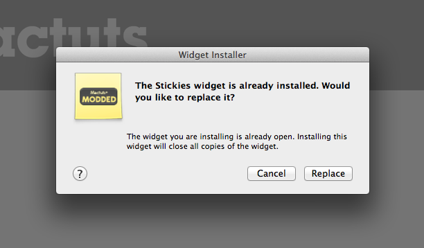 Installing Widget Prompt