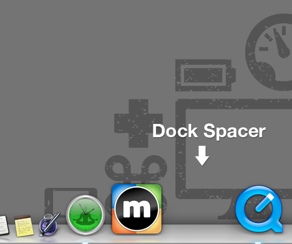 Click And Drag Your Dock Spacers To organize and Group Your Dock Icons How You Like