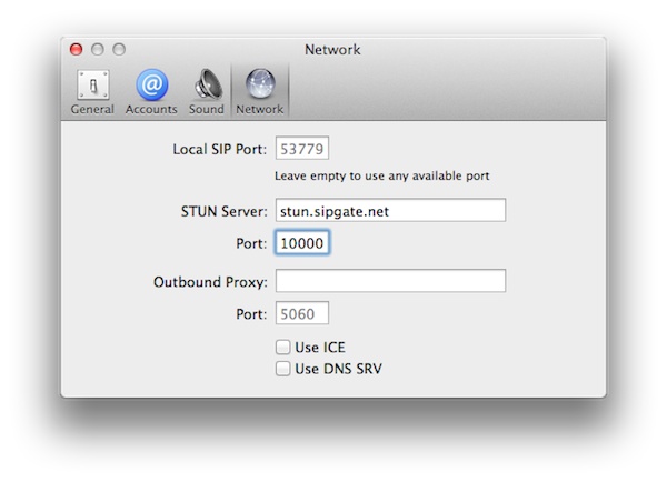 Configuring the STUN Server