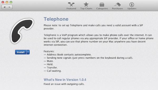 Download Telephone App from the Mac App Store