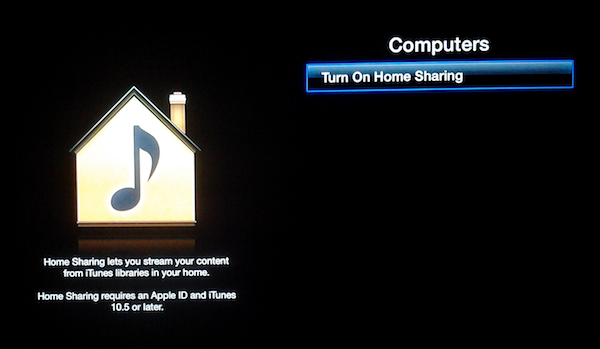 Apple TVHomeSharing