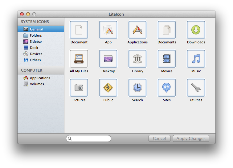 The Lite Icon window is simple and easy to use. Just cut and paste like you learned in the above method.