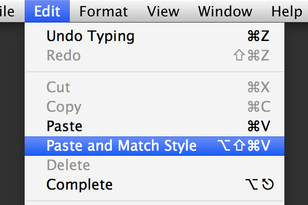 paste and match style