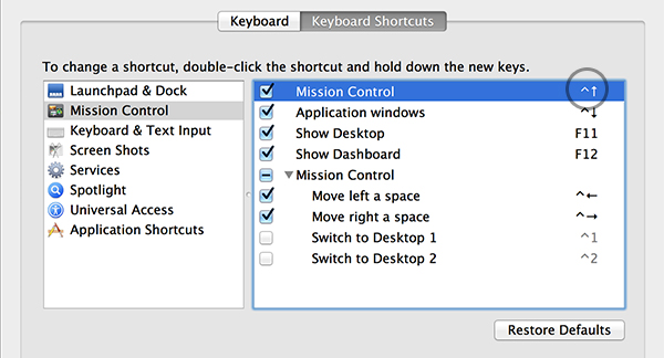 system preferences