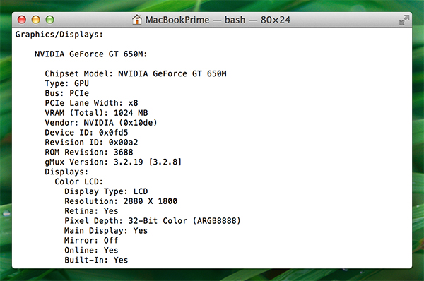 Terminal System Profiler