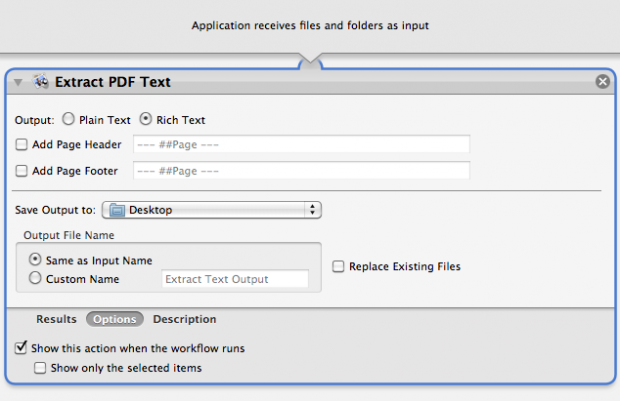 Extract Text from PDF Workflow