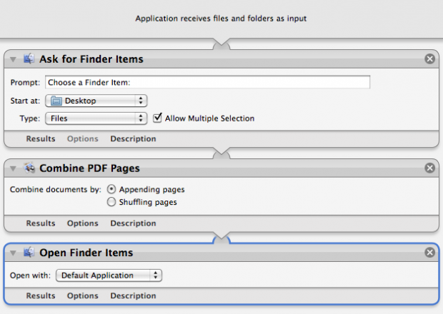 Combine PDF Documents Workflow