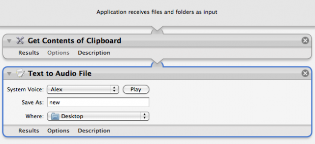 Clipboard to Speech Workflow