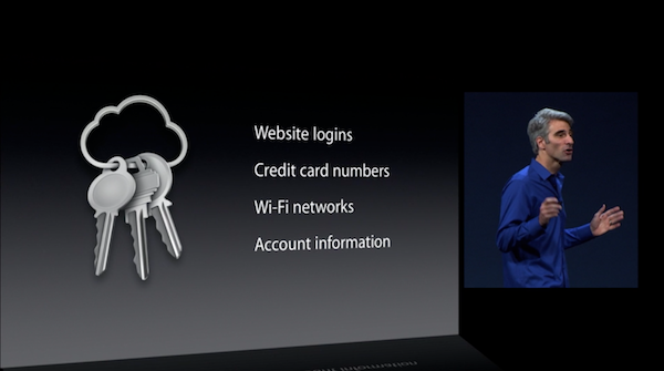The introduction of iCloud Keychain at WWDC 2013.