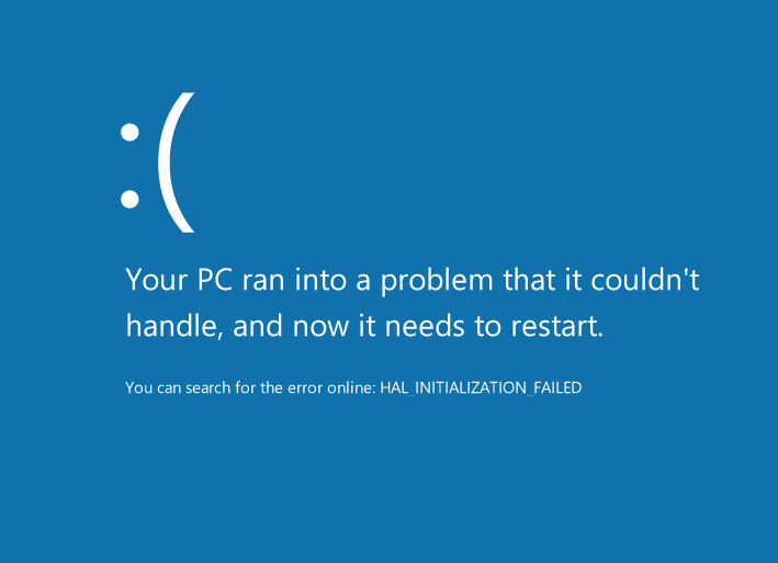 HAL_Initialization_Failed - Cover - BSoD - 2 -- WIndows Wally