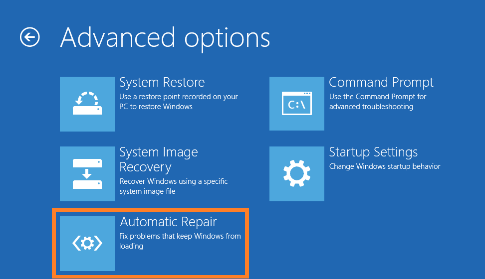 Unmountable_Boot_Volume - Repair - Troubleshoot - Startup Settings - Automatic Repair - Windows Wally