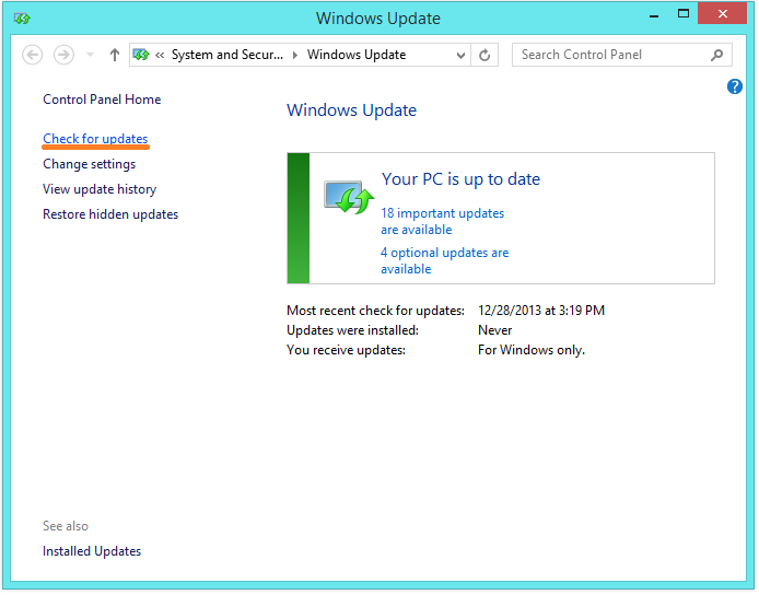 CACHE MANAGER - Windows update - Check for Updates -- Windows Wally