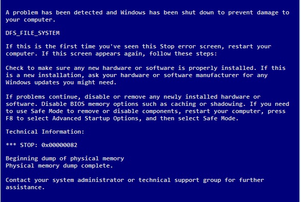 DFS_FILE_SYSTEM - Cover - BSoD -- Windows Wally