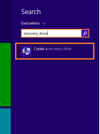 Safe Mode - Metro Search - Create a recovery drive -- Windows Wally