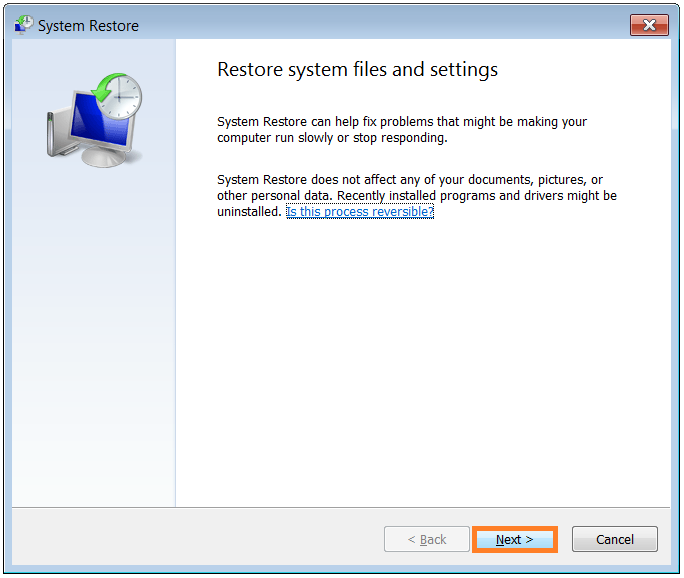 Restore Computer - System Restore 2 - WindowsWally