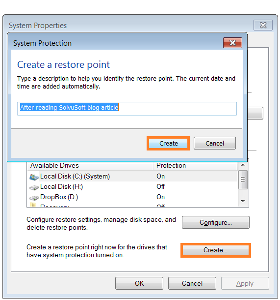 Restore Computer - Create System Restore - WindowsWally