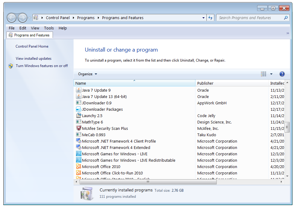 Internet Explorer - Add or Remove Programs - WindowsWally