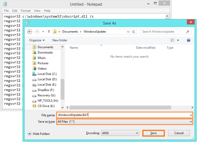 Windows 8 Update - Notepad - BAT -- Windows Wally