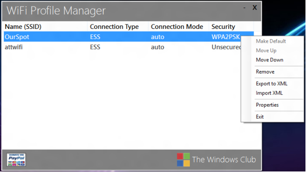 WiFi in Windows 8 - Wifi Priority - Wifi Profile Manager 8 - Windows Wally