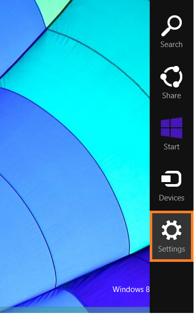 Windows 8 Sleep - Charms Bar - Settings - WindowsWally