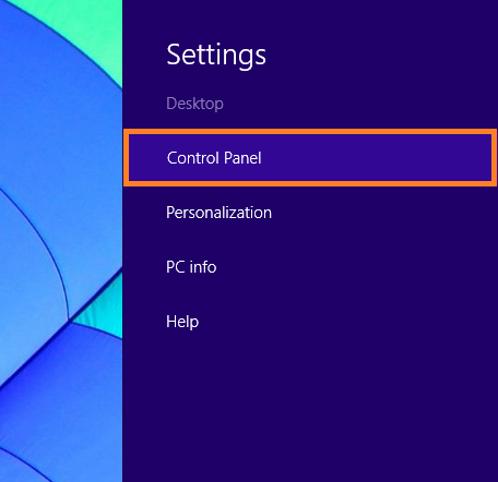 Windows 8 Sleep - Charms Bar - Settings - Control Panel - WindowsWally