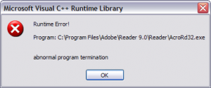 Visual C++ Runtime Error