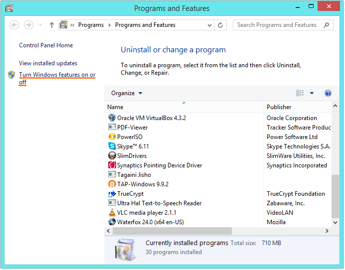 Internet Explorer 11 - Add or Remove Programs - Programs and Features -- Windows Wally