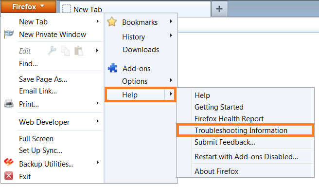 Firefox - Help - Troubleshooting Information - WindowsWally