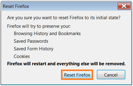 Troubleshooting Information - Reset Firefox 2 - WindowsWally