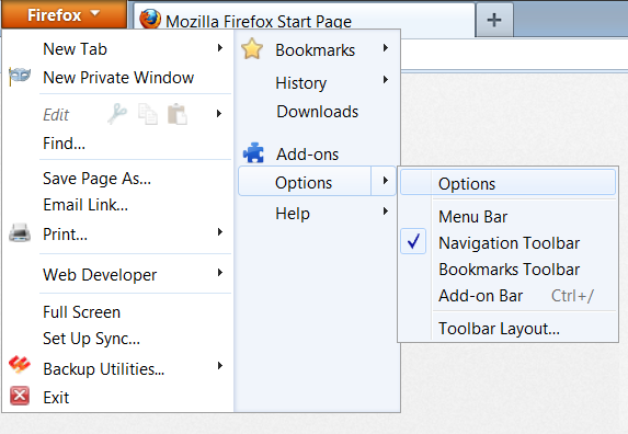 Firefox - Options - WindowsWally