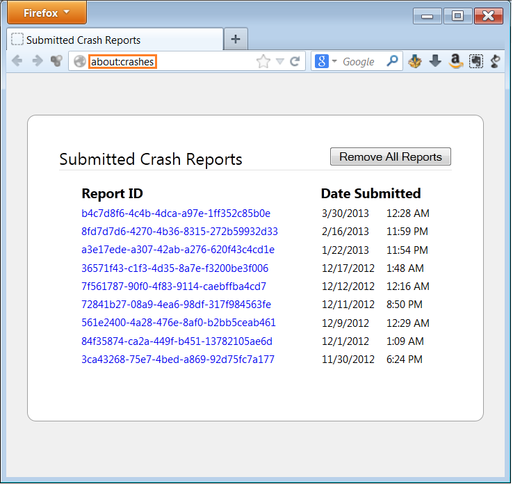 about-crashes - Crash Reports - WindowsWally