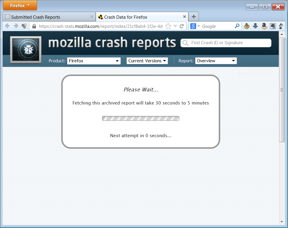 about-crashes - Crash Reports - new tab - WindowsWally