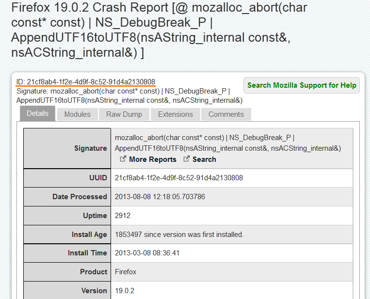 about-crashes - Crash Reports - report ID - WindowsWally