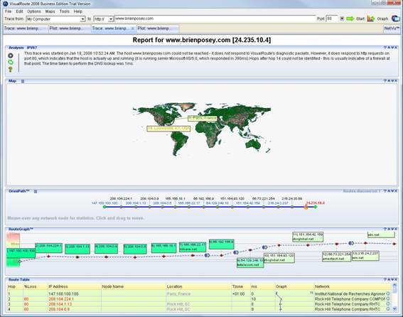 Tracert command in action