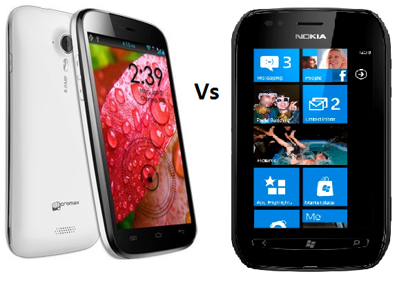 Micromax A116 Canvas HD Vs Nokia Lumia 710