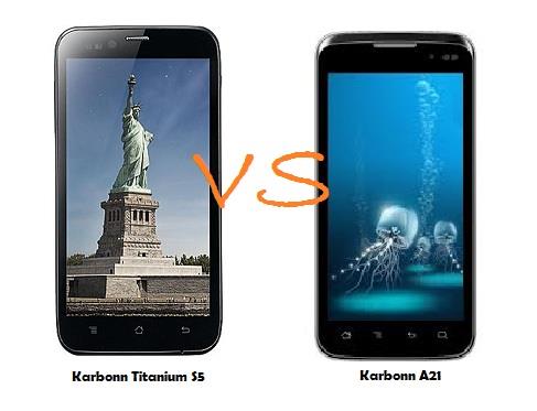 Karbonn Titanium S5 vs Karbonn A21