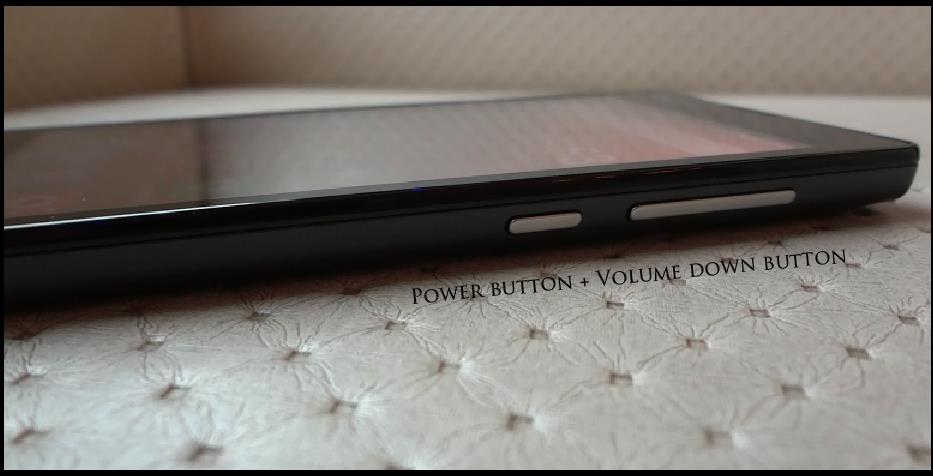 Power button Volume down button