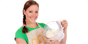 Girl with food processor